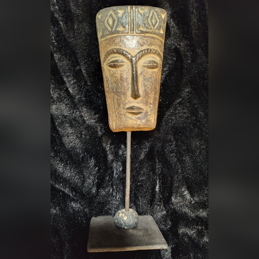 Vintage African Tribal Face, Reduced